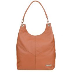 Shopperka skórzana Beltimore 970 koniakowa. Torebki klasyczne damskie ze skóry, bez dodatków. Za 252.99 zł.