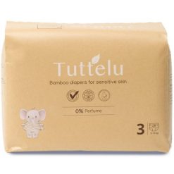 Tuttelu, Bambusowe pieluszki jednorazowe, rozmiar 3 (5-9 kg), 28 szt. Pieluchy Tuttelu ApS. Za 41.39 zł.
