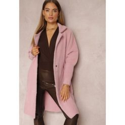 Różowy Płaszcz z Bawełną Oversize Brumisia. Czerwone płaszcze damskie Renee, na zimę, bez wzorów, z bawełny, bez kaptura. Za 209.99 zł.
