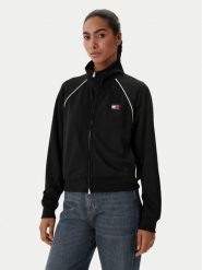Tommy Jeans Bluza Badge DW0DW21930 Czarny Regular Fit. Czarne bluzy damskie Tommy Jeans, l, bez wzorów, z jeansu, bez kaptura. Za 529.99 zł.