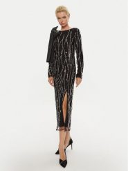 Bruuns Bazaar Sukienka koktajlowa Keiras BBW4158 Czarny Regular Fit. Czarne sukienki damskie Bruuns Bazaar, bez wzorów, z syntetyku, wizytowe, bez ramiączek. Za 429.99 zł.