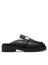 Calvin Klein Jeans Klapki Flatform Slipon Mg Lth YW0YW01655 Czarny. Czarne klapki damskie Calvin Klein Jeans, bez wzorów, z jeansu, bez obcasa, bez zapięcia. Za 319.99 zł.