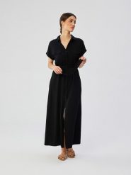 Stylove Sukienka w kolorze czarnym rozmiar: XL. Czarne sukienki damskie Stylove, bez wzorów, z tkaniny, bez ramiączek. Za 287.51 zł.