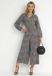 Czarny Kombinezon Pyrhele. Czarne sukienki damskie Born2be, bez wzorów, eleganckie, bez ramiączek. Za 149.99 zł.