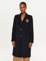 LAUREN RALPH LAUREN Płaszcz wełniany 297958509002 Granatowy Regular Fit. Niebieskie płaszcze damskie Lauren Ralph Lauren, na zimę, bez wzorów, z wełny, bez kaptura. Za 1,999.00 zł.
