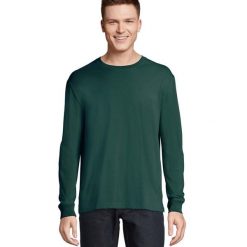Koszulka Z Długim Rękawem Unisex Pioneer Dla Dorosłych. Zielone bluzki damskie SOL'S, s, bez wzorów, sportowe, bez kołnierzyka, bez ramiączek. Za 64.99 zł.