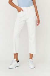 7 FOR ALL MANKIND Białe jeansy damskie THE MODERN STRAIGHT Milk. Białe jeansy damskie 7 for all mankind. W wyprzedaży za 429.99 zł.