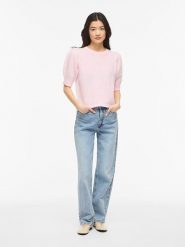 Vila Sweter "Vibbbi" w kolorze jasnoróżowym rozmiar: XL. Różowe swetry klasyczne damskie Vila, s, z materiału, bez kołnierzyka. Za 92.64 zł.