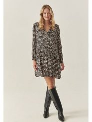 TATUUM Sukienka "Marli" w kolorze czarno-kremowym rozmiar: 42. Czarne sukienki damskie TATUUM, bez wzorów, z wiskozy, bez ramiączek. Za 175.67 zł.