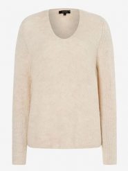 More & More Sweter w kolorze beżowym rozmiar: 40. Brązowe swetry klasyczne damskie More & More, ze splotem, bez kołnierzyka. Za 118.56 zł.