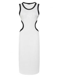 Liu Jo Sukienka letnia VA5043 J4822 Biały Regular Fit. Białe sukienki damskie Liu Jo, bez wzorów, z bawełny, bez ramiączek. Za 369.99 zł.