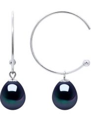Pearline Srebrne kolczyki-kreole z perłami rozmiar: onesize. Niebieskie kolczyki damskie Pearline, z perłą, srebrne, z zapięciem typu bigiel. Za 213.69 zł.