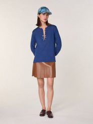 Rodier Wełniany sweter w kolorze niebieskim rozmiar: M. Niebieskie swetry klasyczne damskie Rodier, m, z wełny, bez kołnierzyka. Za 295.99 zł.