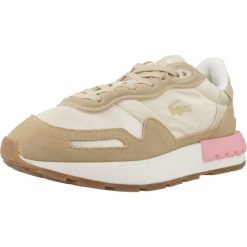 Tenisówki Lacoste Model Partner Kolor Beżowy. Brązowe trampki damskie Lacoste, bez wzorów, ze skóry, bez zapięcia. Za 504.20 zł.