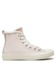 Converse Trampki Ctas Hi A09263C Różowy. Czerwone trampki damskie Converse, bez wzorów, ze skóry, bez zapięcia. Za 189.99 zł.