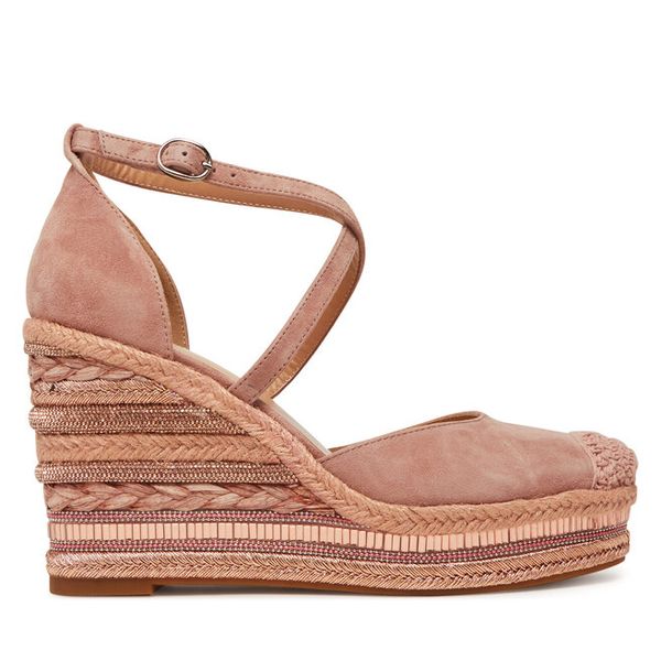 Półbuty Alma En Pena. Czerwone czółenka damskie Alma En Pena, bez wzorów, bez obcasa, na koturnie. Za 349.99 zł.