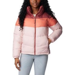 Kurtka damska Street Columbia Puffect Color Blocked. Czerwone kurtki damskie Columbia, na zimę, m, bez wzorów, bez kaptura. Za 671.00 zł.