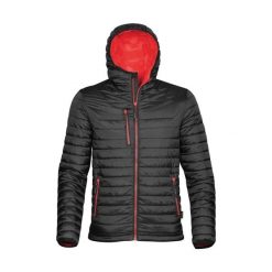 Kurtka puchowa Stormtech Gravity Thermal. Czarne kurtki damskie STORMTECH, l, bez wzorów, z nylonu, z kapturem. Za 684.50 zł.