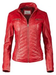 7eleven Skórzana kurtka w kolorze czerwonym rozmiar: 38. Czerwone kurtki damskie 7eleven, bez wzorów, ze skóry, bez kaptura. Za 434.99 zł.