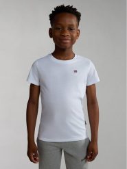 Napapijri T-Shirt NP0A4GEH S Biały Regular Fit. Białe t-shirty i koszulki chłopięce Napapijri, bez wzorów, z bawełny, bez kołnierzyka, bez ramiączek. Za 69.99 zł.
