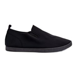 Damskie Tenisówki Trampki Slip-On Czarne Lovinia. Czarne trampki damskie bez wzorów, bez zapięcia. Za 95.05 zł.