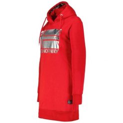 Długa bluza damska z kapturem Geographical Norway Fabienne Red DB Lady czerwona. Czerwone bluzy damskie Geographical Norway, bez wzorów, z kapturem. Za 149.00 zł.