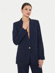 ViCOLO Marynarka TB1561 Granatowy Regular Fit. Niebieskie marynarki i żakiety damskie ViCOLO, s, bez wzorów, z wiskozy. Za 349.99 zł.