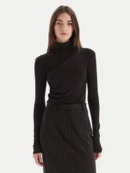 Patrizia Pepe Bluzka 2M4478 J337 Czarny Regular Fit. Czarne bluzki damskie Patrizia Pepe, m, bez wzorów, z syntetyku, bez kołnierzyka, bez ramiączek. Za 619.99 zł.