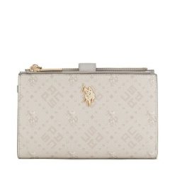 Portfel U.S. Polo Assn. Brązowe portfele damskie U.S. Polo Assn., bez wzorów. Za 199.99 zł.