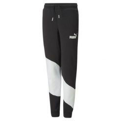 Spodnie Dresowe Puma Power Cat Fl. Czarne spodnie dresowe damskie Puma, bez wzorów, z dresówki. W wyprzedaży za 177.55 zł.