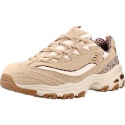 Buty SKECHERS 150877S D LITES WILD CHARM Jasnobrązowy. Brązowe obuwie trekkingowe damskie Skechers, z materiału, bez zapięcia. Za 323.99 zł.