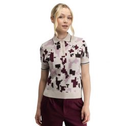 Damska golfowa koszulka polo z dzianiny Siroko Hazard-W Pink. Czerwone bluzki damskie SIROKO, bez wzorów, z dzianiny, sportowe, bez kołnierzyka, bez ramiączek. Za 212.00 zł.