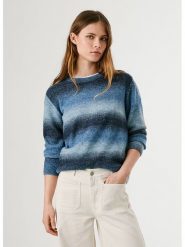 Pepe Jeans Sweter "Colombe" w kolorze granatowo-błękitnym rozmiar: XL. Niebieskie swetry klasyczne damskie Pepe Jeans, xl, z jeansu, bez kołnierzyka. Za 192.79 zł.