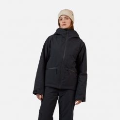 Kurtka narciarska damska Rossignol Rochrun Insulated. Czarne kurtki damskie Rossignol, na zimę, bez wzorów, bez kaptura. Za 1,155.99 zł.