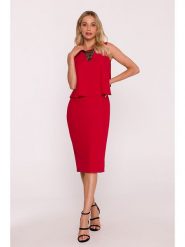 Stylove Sukienka w kolorze czerwonym rozmiar: S. Czerwone sukienki damskie Stylove, bez wzorów, z koronki, bez ramiączek. Za 249.99 zł.