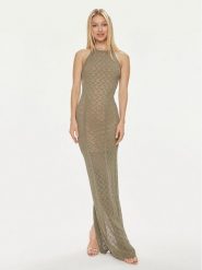 Guess Sukienka wieczorowa Belle W4GK80 Z36O0 Zielony Slim Fit. Zielone sukienki damskie Guess, z aplikacjami, z wiskozy, wizytowe, bez ramiączek. Za 389.99 zł.