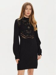 TWINSET Sukienka dzianinowa 242TP3470 Czarny Regular Fit. Czarne sukienki damskie Twinset, bez wzorów, z dzianiny, bez ramiączek. Za 569.99 zł.