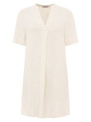 Zwillingsherz Sukienka w kolorze kremowym rozmiar: onesize. Brązowe sukienki damskie Zwillingsherz, bez wzorów, bez ramiączek. Za 113.99 zł.