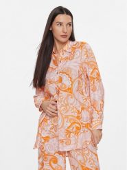 Melissa Odabash Koszula Paige Cr Pomarańczowy Relaxed Fit. Brązowe koszule damskie Melissa Odabash, l, bez wzorów, z wiskozy, bez kołnierzyka, bez ramiączek. Za 959.99 zł.