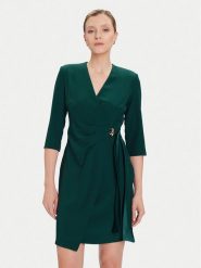 Rinascimento Sukienka koktajlowa CFC0020095002 Zielony Regular Fit. Zielone sukienki damskie Rinascimento, bez wzorów, z syntetyku, wizytowe, bez ramiączek. Za 552.41 zł.