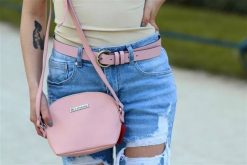 Beltimore skórzany damski pasek do spodni 3 cm różowy A69 : Kolory - różowy, Rozmiar pasków - r.85-100 cm. Czerwone paski damskie bez wzorów. Za 47.90 zł.