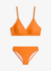Bikini z wysoko wyciętymi nogawkami (2 części). Brązowe bikini bonprix, bez wzorów. Za 64.99 zł.