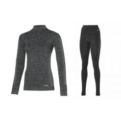 Zestaw Damskie spodnie/koszula termiczna Premium Czarny - 2 x. Czarne komplety bielizny HEAT KEEPER, bez wzorów, z bawełny. Za 334.54 zł.