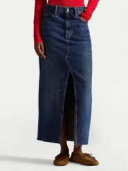 Polo Ralph Lauren Spódnica jeansowa 211A95501001 Granatowy Regular Fit. Niebieskie spódnice damskie Polo Ralph Lauren, bez wzorów, z bawełny. Za 1,299.00 zł.