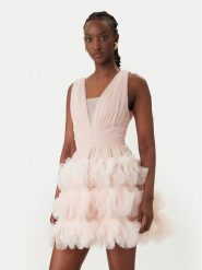 Rinascimento Sukienka koktajlowa CFC0127839003 Różowy Slim Fit. Czerwone sukienki damskie Rinascimento, bez wzorów, z syntetyku, wizytowe, bez ramiączek. Za 799.99 zł.