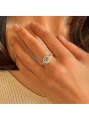 Les Petites Précieuses Srebrny pierścionek z cyrkoniami i topazem rozmiar: 54. Szare pierścionki damskie Les Petites Précieuses, z cyrkonią, srebrne. Za 130.99 zł.