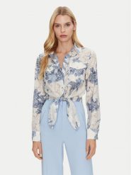 Guess Koszula W5GH03 WH4K2 Biały Regular Fit. Białe koszule damskie Guess, xl, z aplikacjami, z wiskozy, bez kołnierzyka, bez ramiączek. Za 219.99 zł.