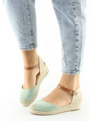 Sixth Sens Espadryle w kolorze miętowym na koturnie rozmiar: 40. Zielone espadryle damskie Sixth Sens, bez wzorów, bez obcasa, na koturnie. Za 131.74 zł.
