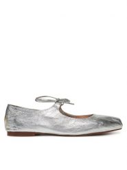 Balagan Baleriny Batsheva Srebrny. Szare balerinki damskie BALAGAN, bez wzorów, ze skóry. Za 389.99 zł.