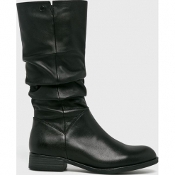 Tamaris - Kozaki. Czarne kozaki damskie Tamaris, z gumy. Za 399.90 zł.